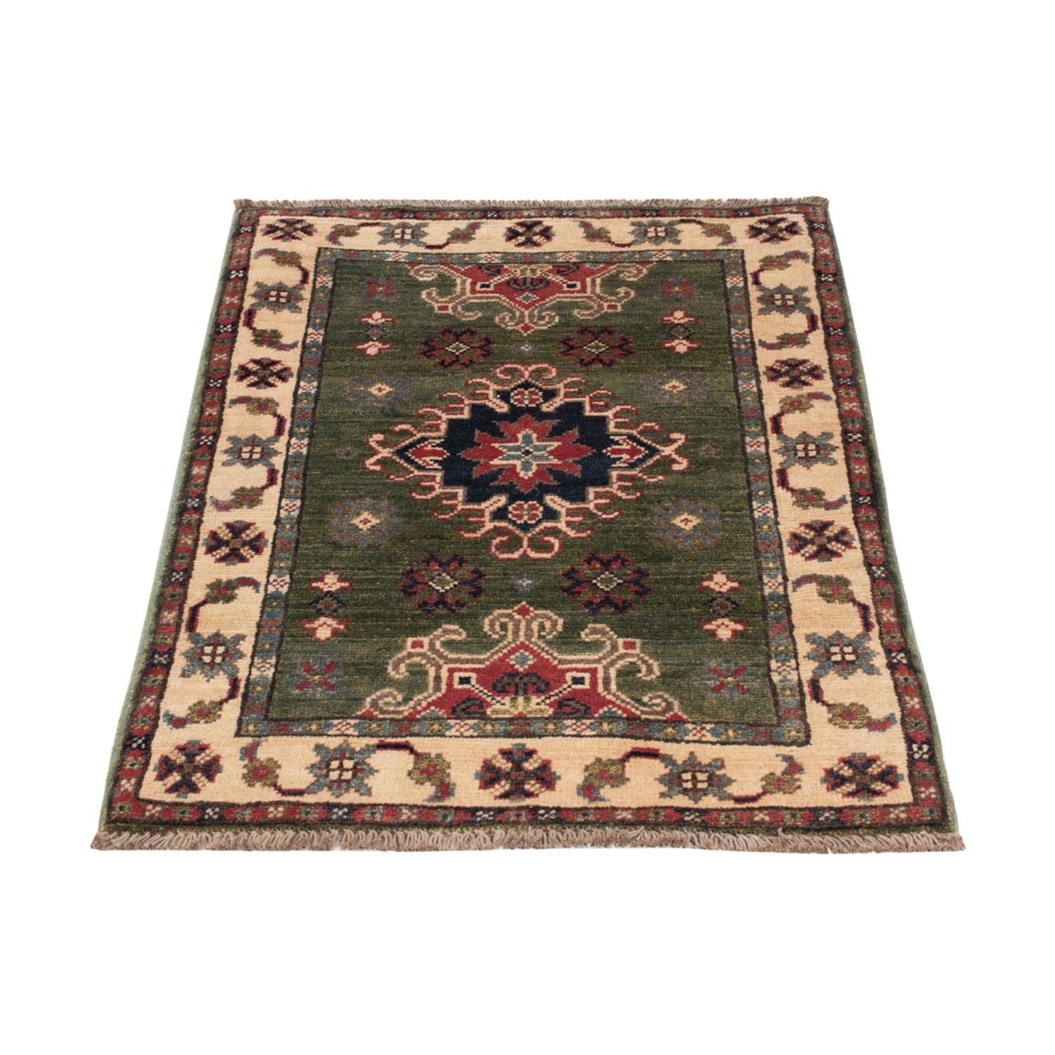 Ziegler Teppich - Kazak - 94 x 60 cm - grün