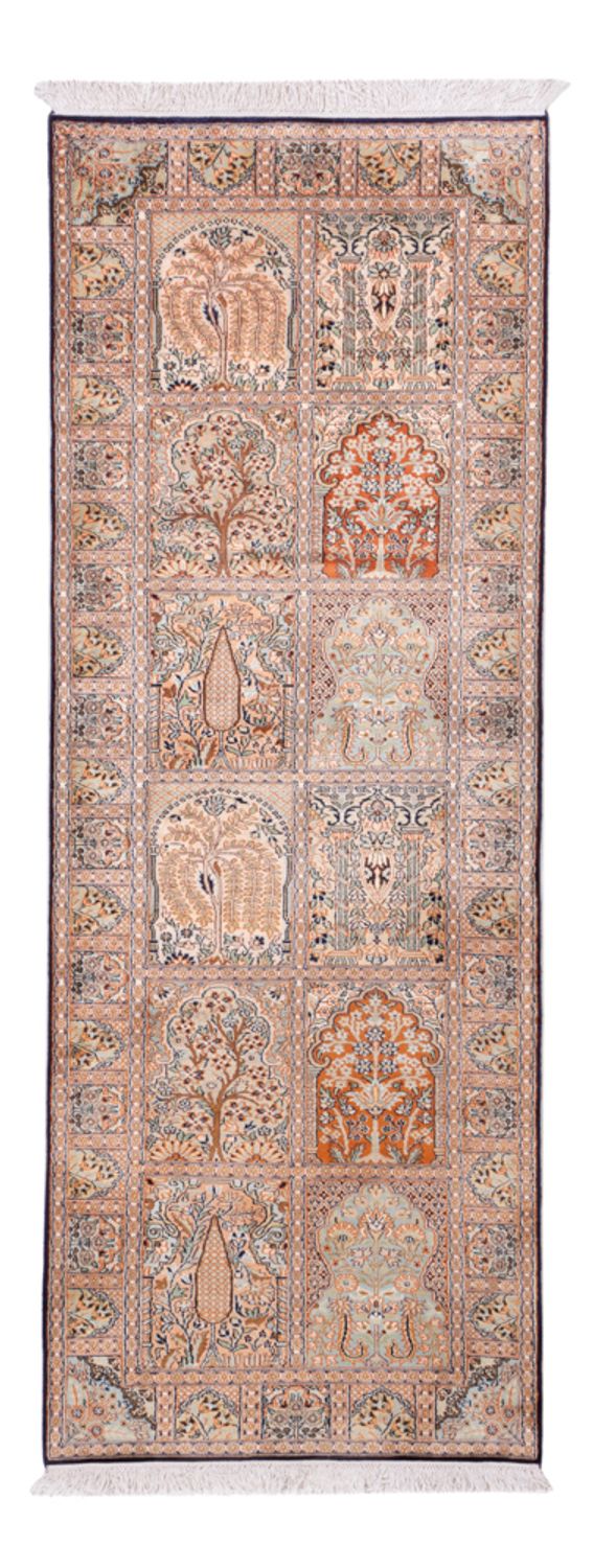 Läufer Seiden - Kaschmir Seide - 236 x 80 cm - dunkelbeige