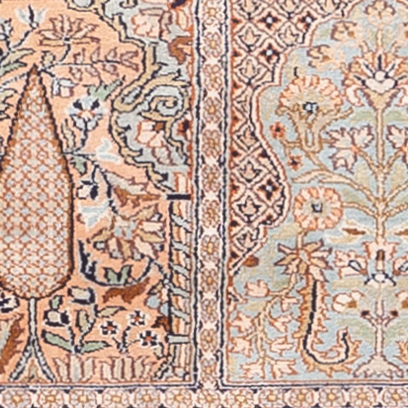 Läufer Seiden - Kaschmir Seide - 236 x 80 cm - dunkelbeige
