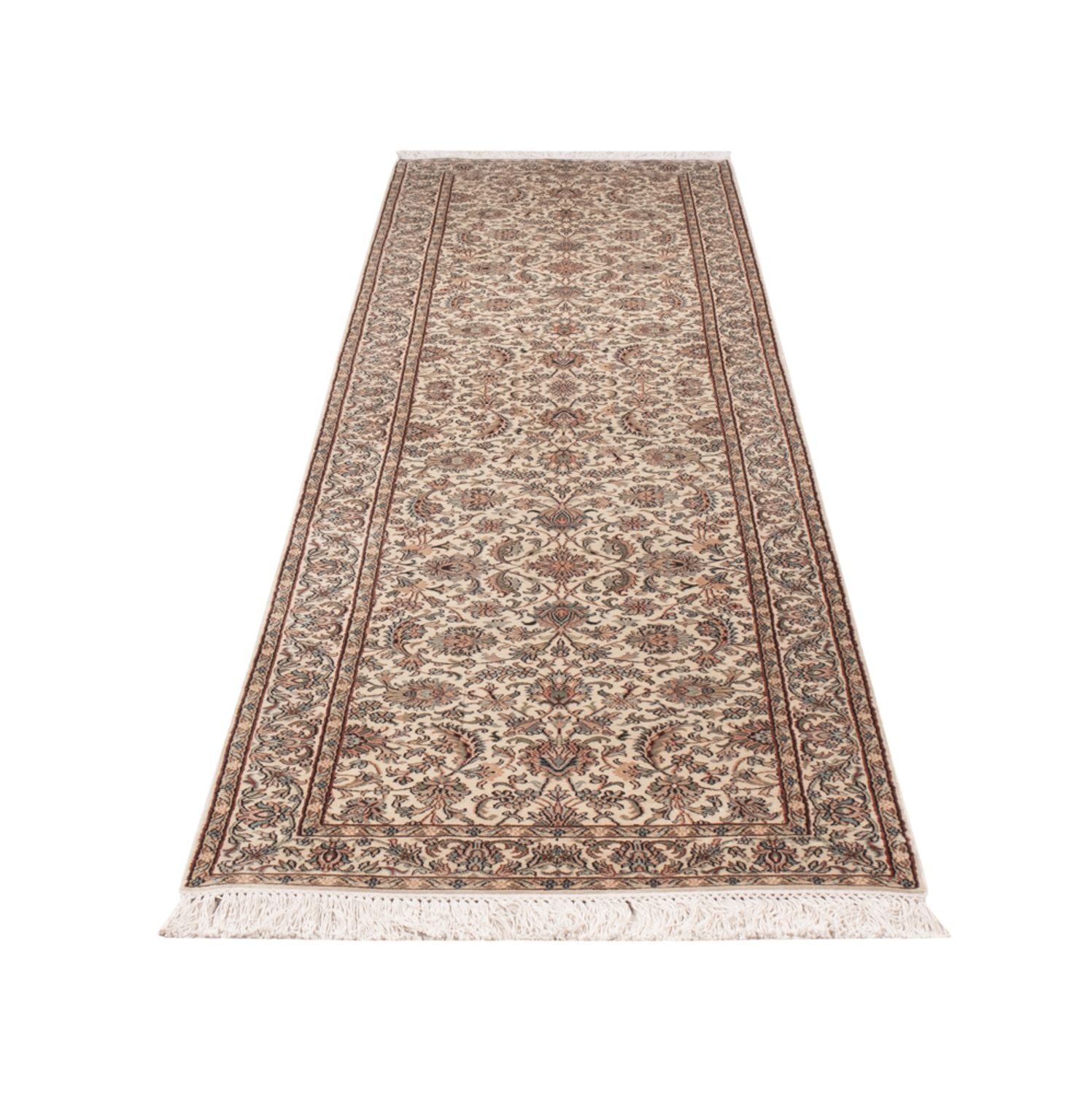 Läufer Seiden - Kaschmir Seide - 307 x 77 cm - beige