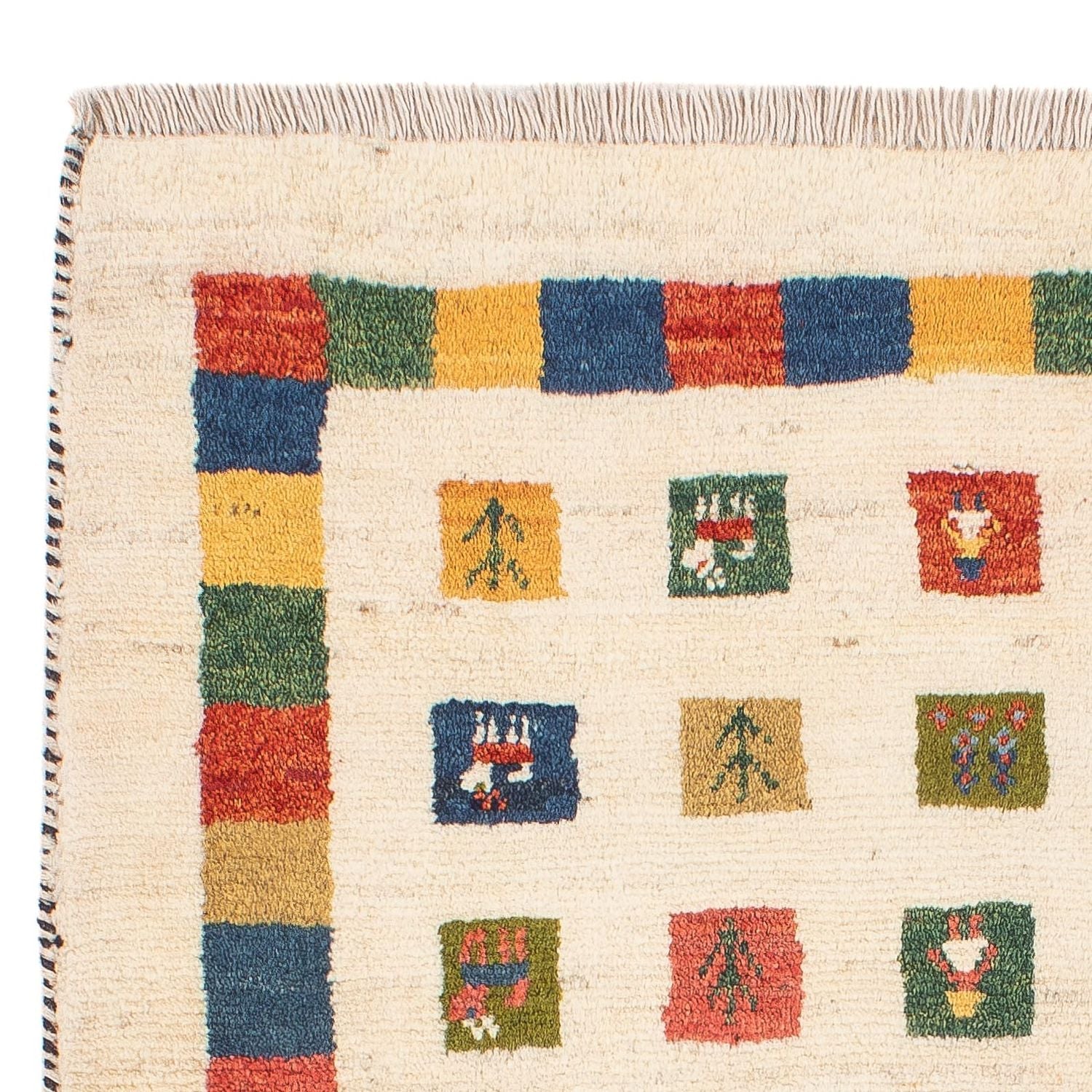 Gabbeh Teppich - Perser - 122 x 76 cm - mehrfarbig
