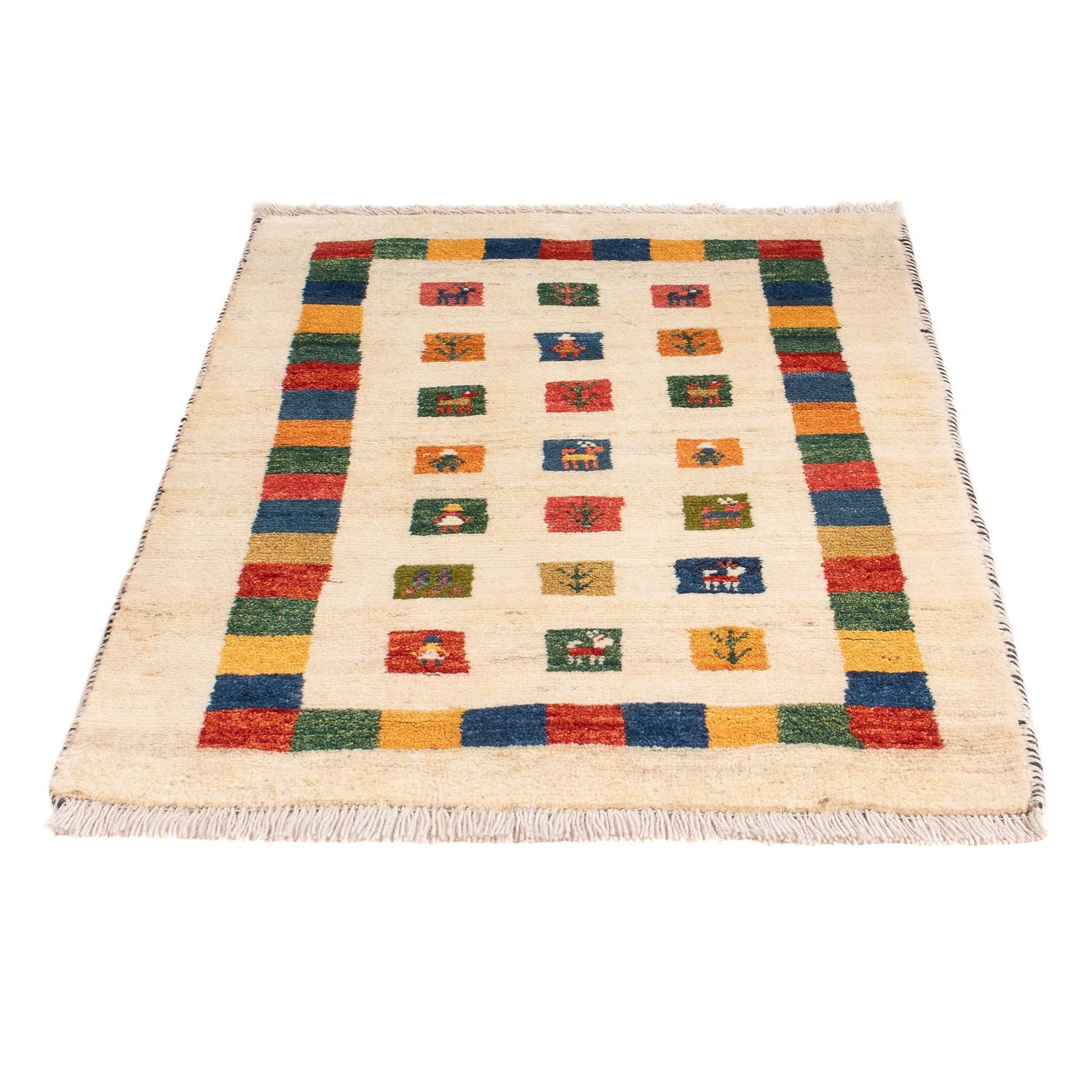 Gabbeh Teppich - Perser - 122 x 76 cm - mehrfarbig