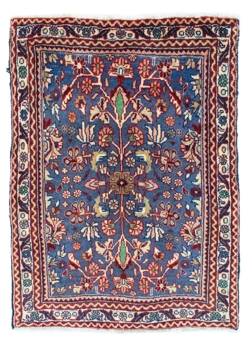 Perserteppich - Bidjar 84 x 63 cm - blau