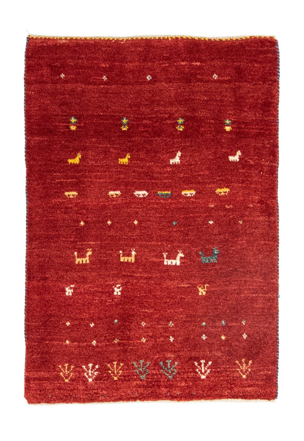 Gabbeh Teppich - Kaschkuli Perser 116 x 82 cm - rost