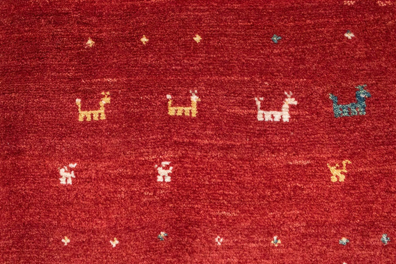 Gabbeh Teppich - Kaschkuli Perser 116 x 82 cm - rost