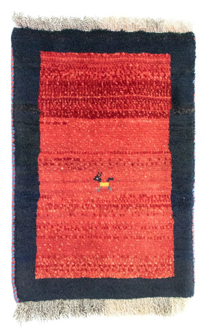 Gabbeh Teppich - Perser 60 x 40 cm - orange