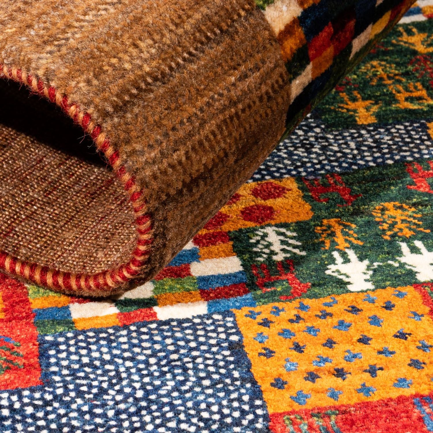 Gabbeh Teppich - Loribaft Perser - Royal - 134 x 88 cm - mehrfarbig