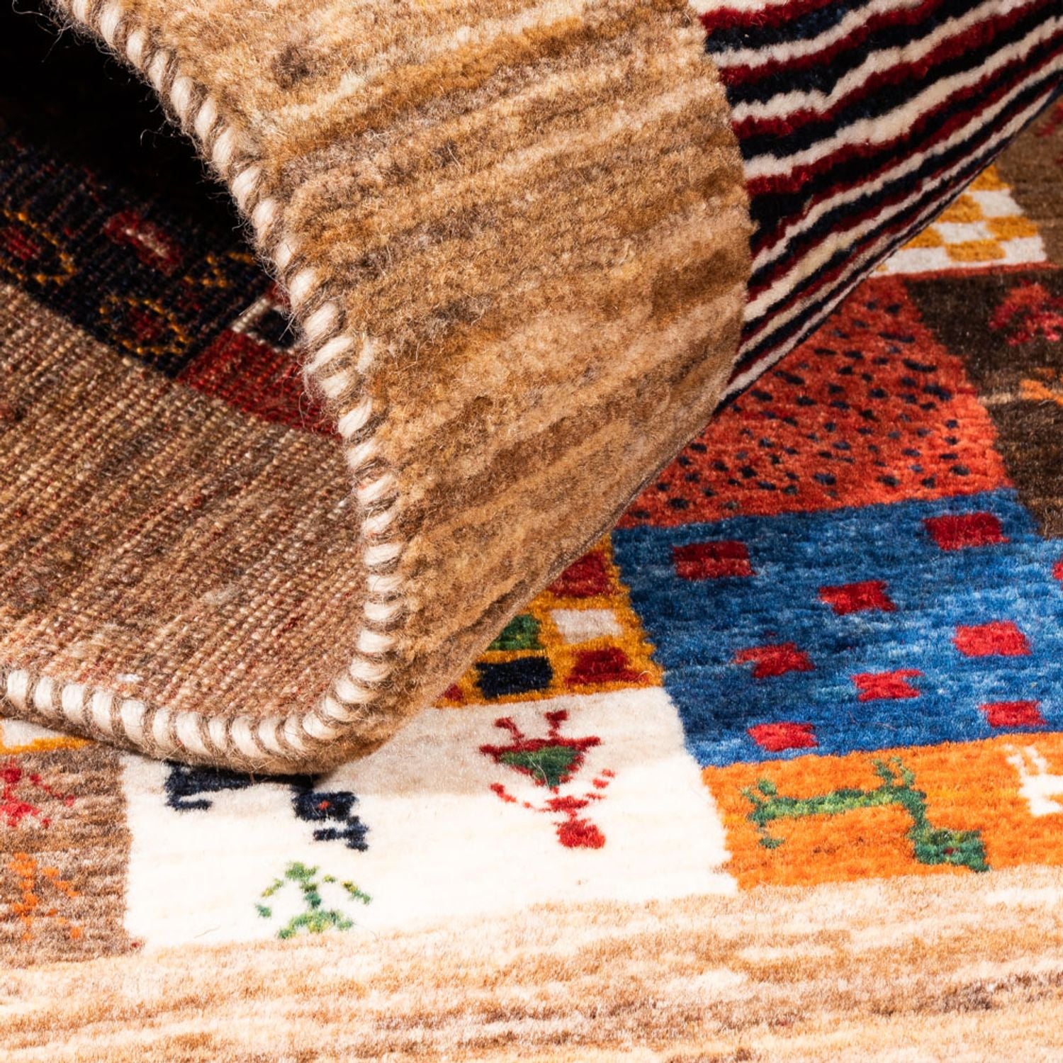 Gabbeh Teppich - Loribaft Perser - Royal - 145 x 89 cm - mehrfarbig