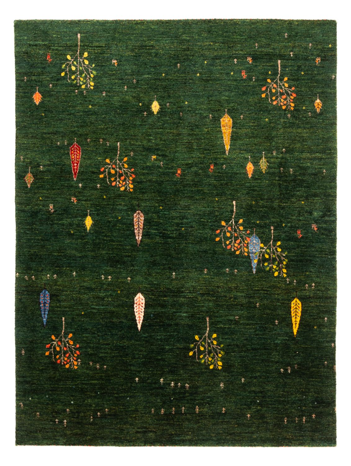 Gabbeh Teppich - Loribaft Perser - 191 x 143 cm - grün