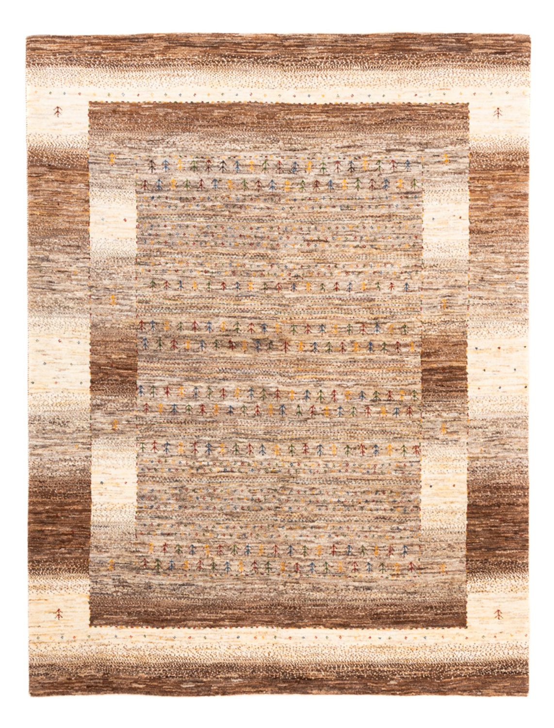 Gabbeh Teppich - Loribaft Perser - 202 x 156 cm - natur