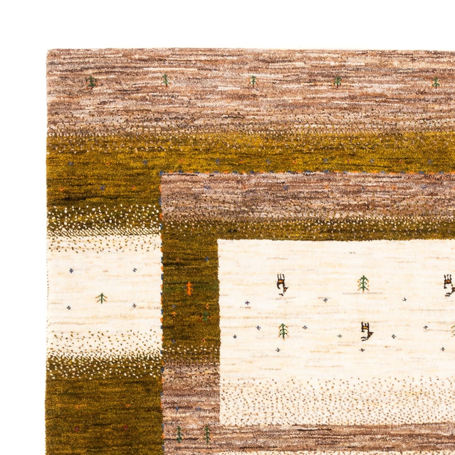 Gabbeh Teppich - Loribaft Perser - 205 x 171 cm - natur