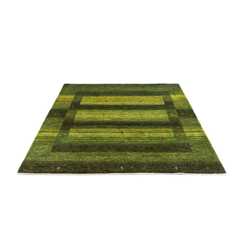 Gabbeh Teppich - Loribaft Perser - 200 x 159 cm - grün