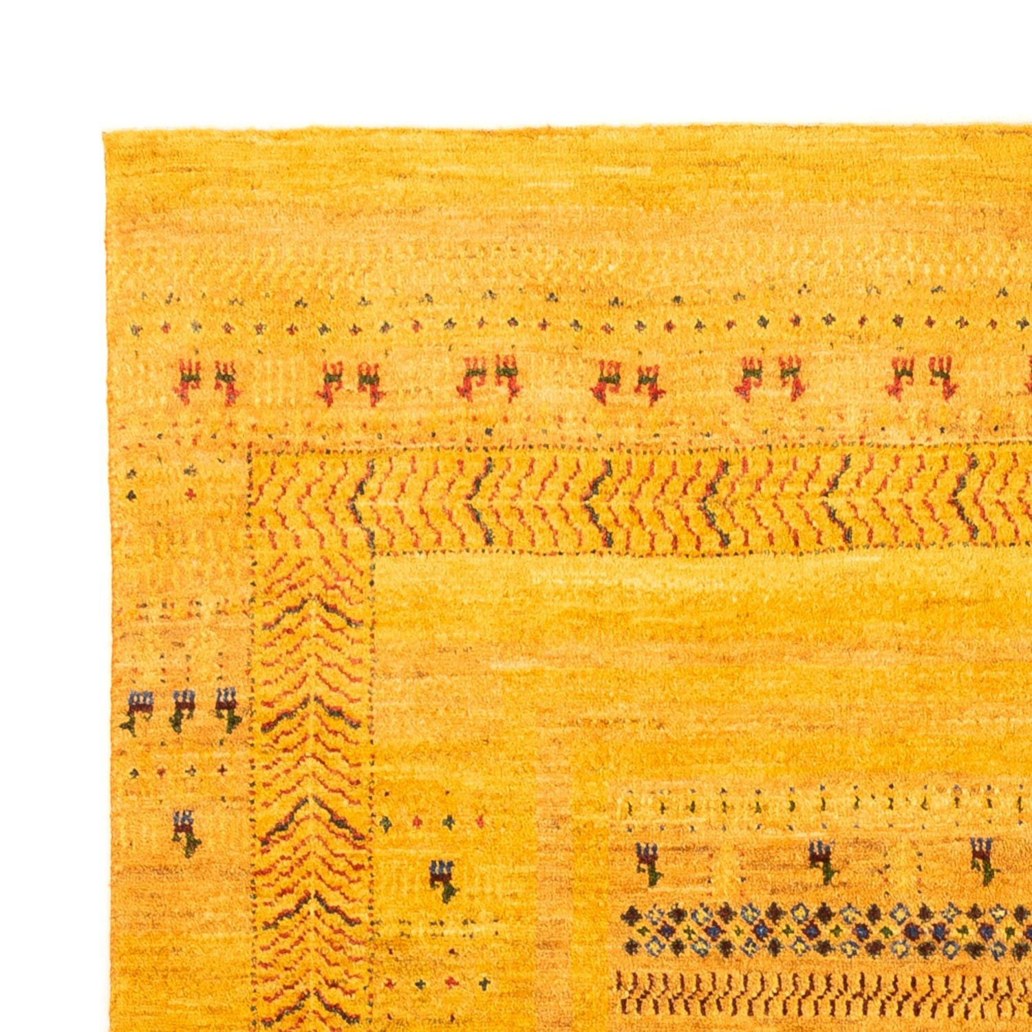 Gabbeh Teppich - Loribaft Perser - Royal - 198 x 152 cm - gold