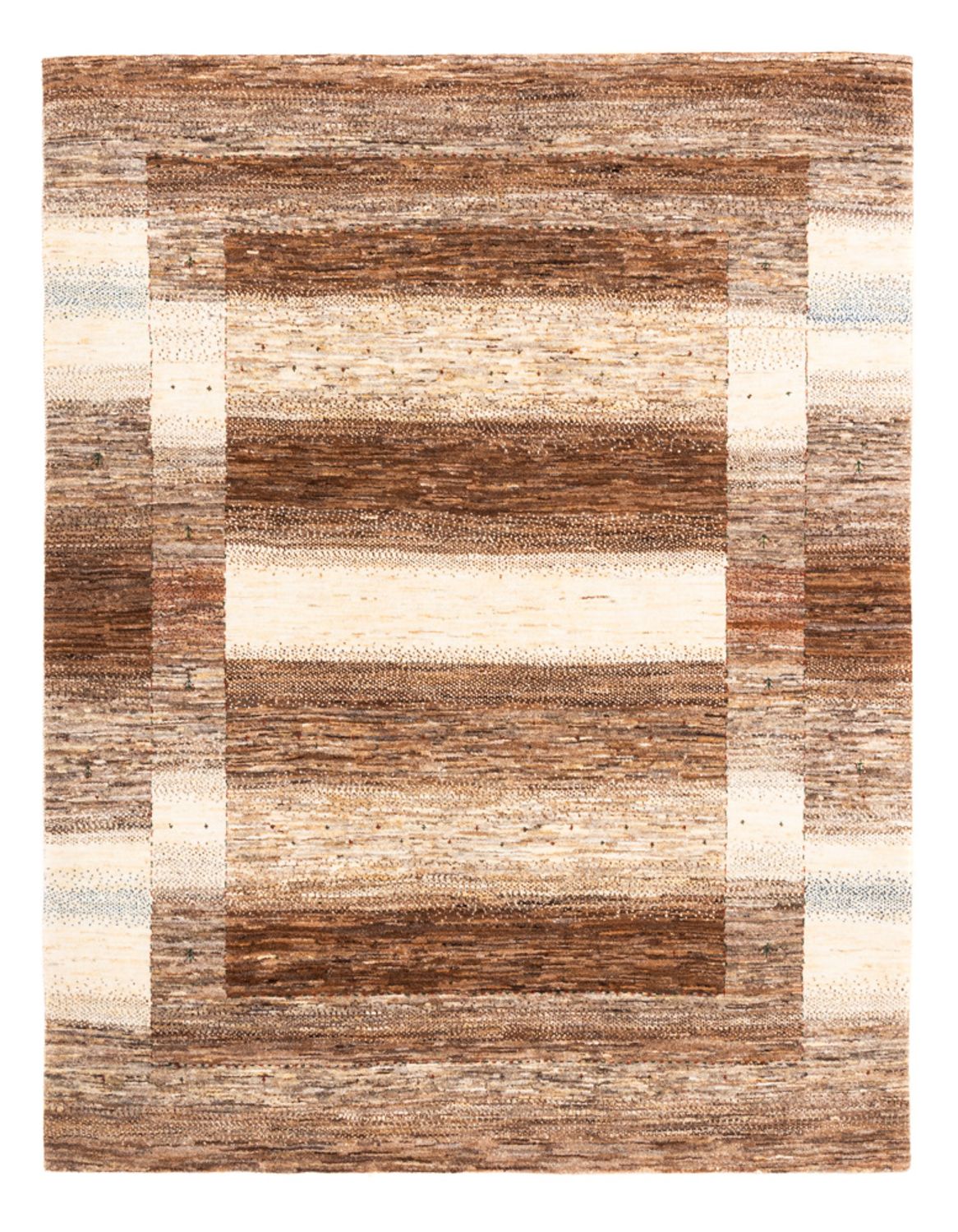 Gabbeh Teppich - Loribaft Perser - 201 x 158 cm - natur
