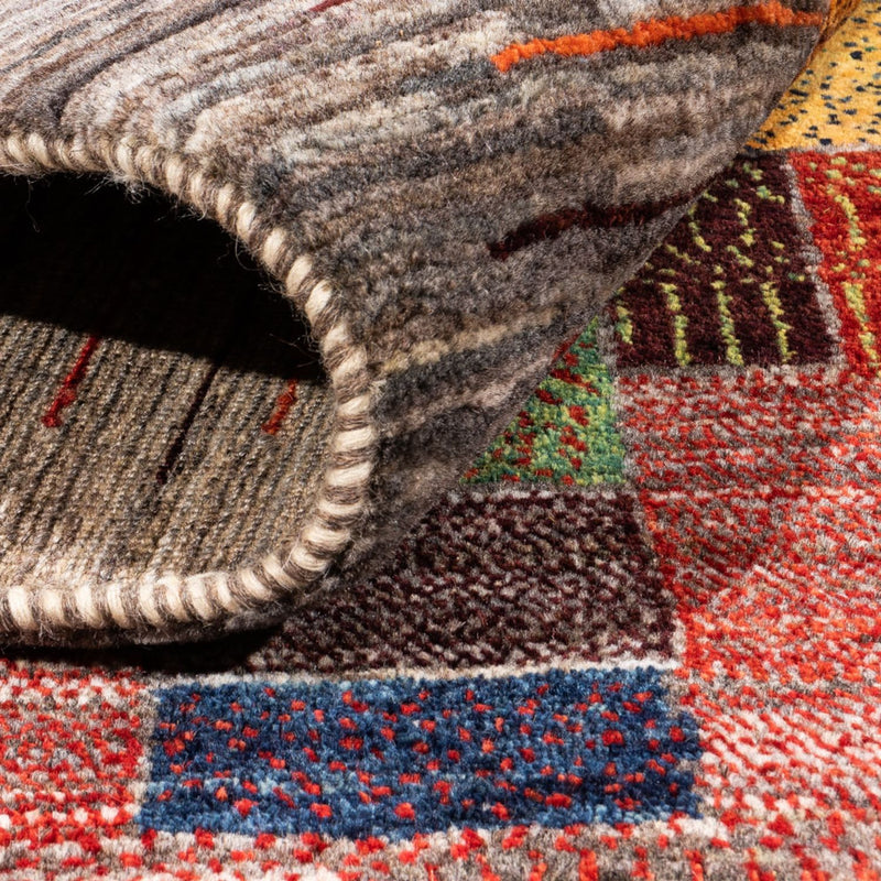 Gabbeh Teppich - Loribaft Perser - 210 x 153 cm - grau