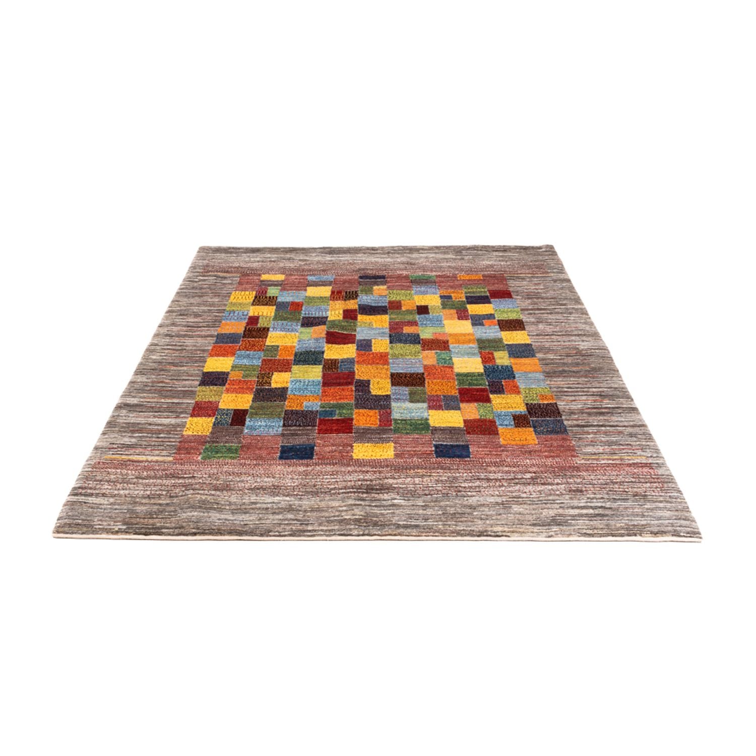 Gabbeh Teppich - Loribaft Perser - 210 x 153 cm - grau