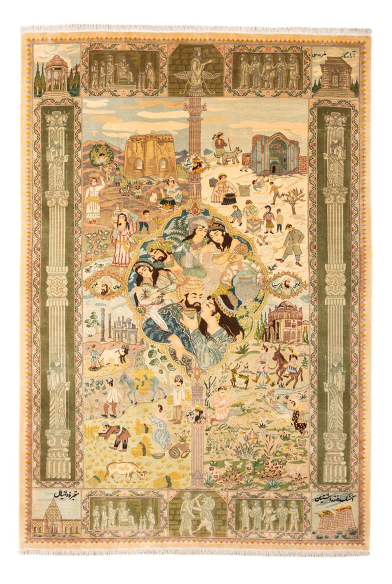 Perserteppich - Täbriz - Royal - 263 x 175 cm - mehrfarbig
