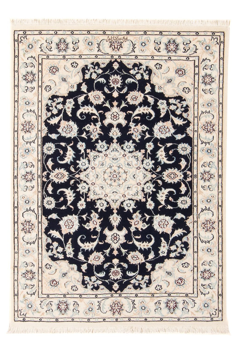 Perserteppich - Nain - Premium - 123 x 80 cm - dunkelblau