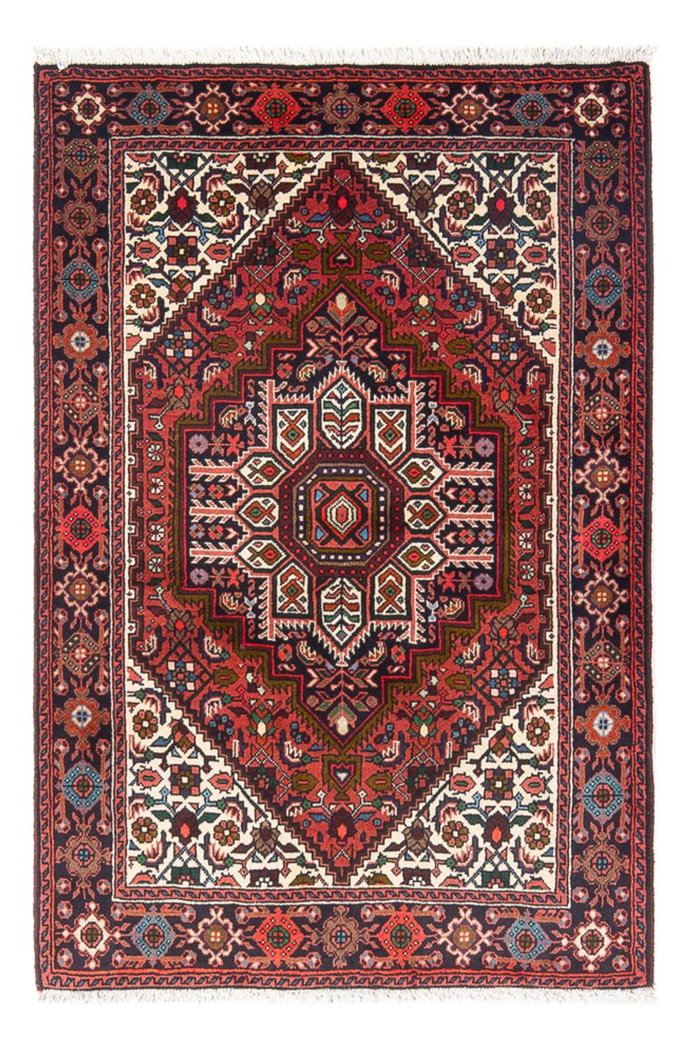 Perserteppich - Nomadic - 124 x 77 cm - dunkelrot