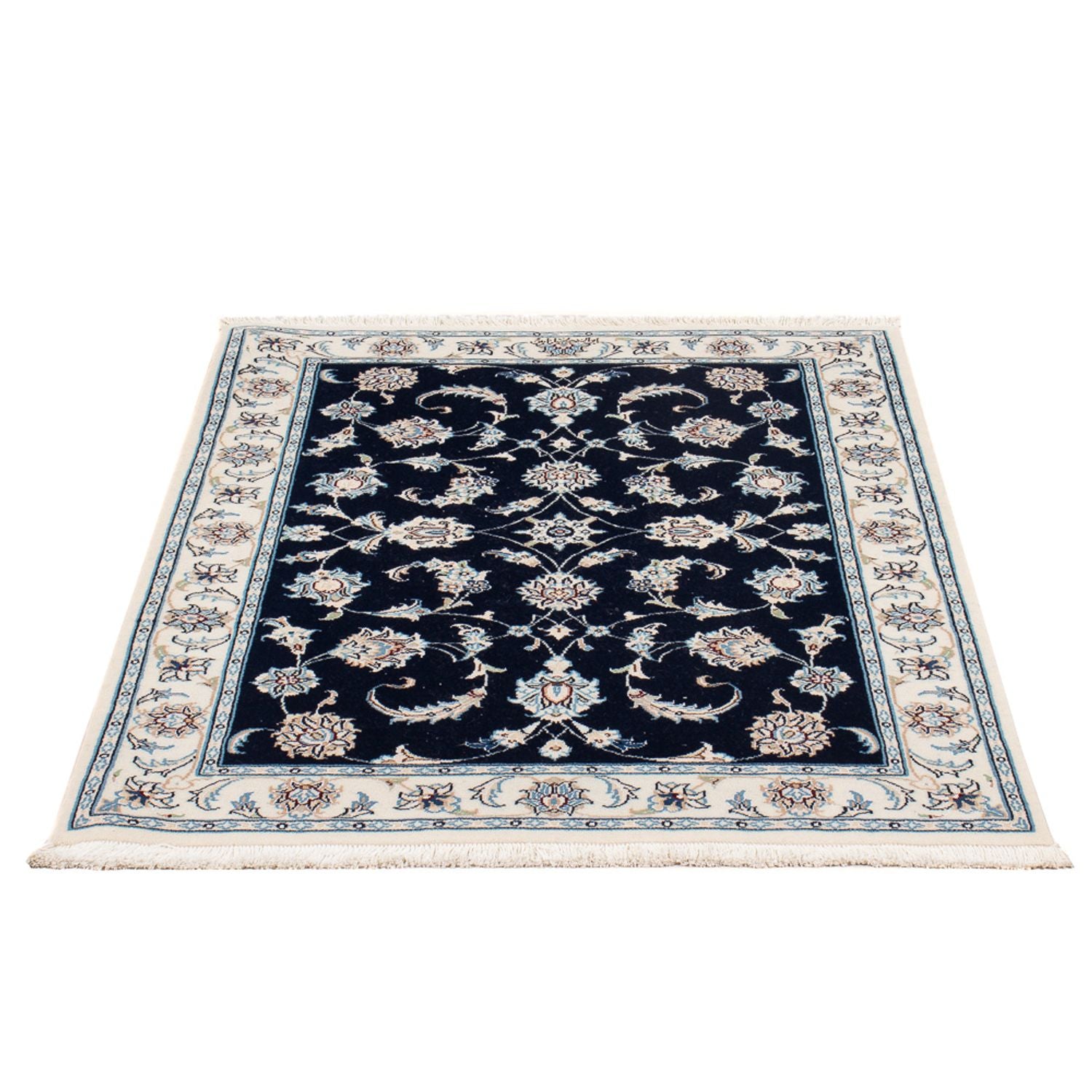 Perserteppich - Nain - Premium - 119 x 82 cm - dunkelblau