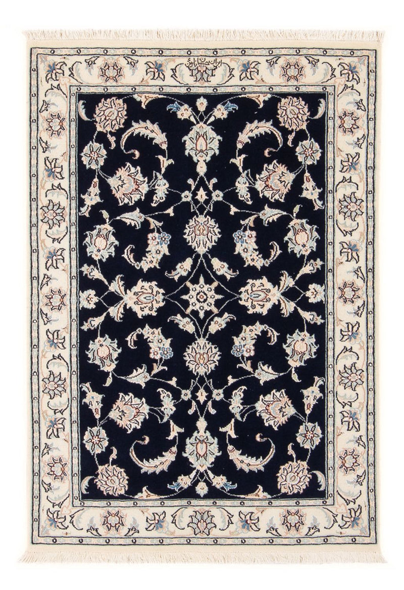 Perserteppich - Nain - Premium - 120 x 79 cm - dunkelblau