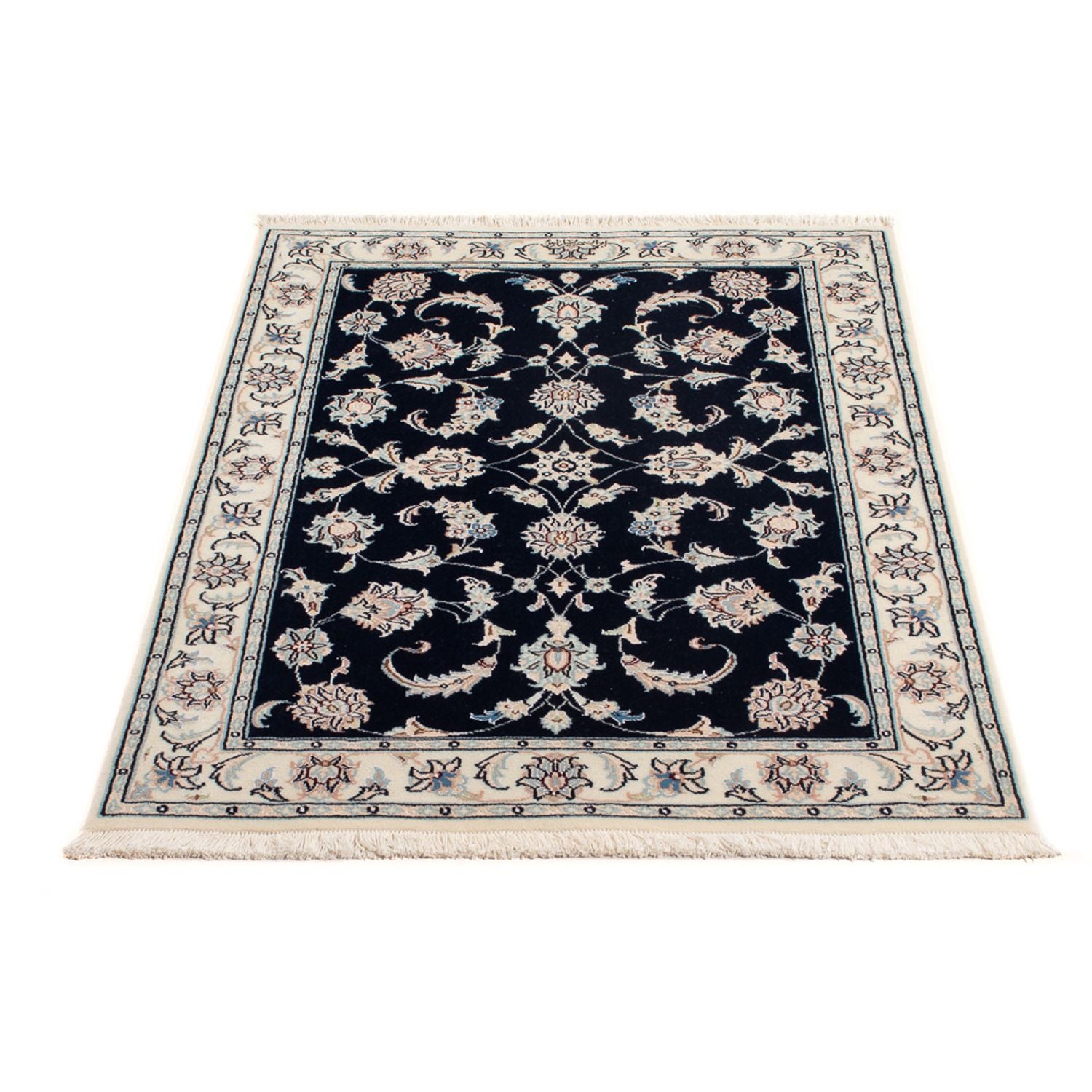 Perserteppich - Nain - Premium - 120 x 79 cm - dunkelblau