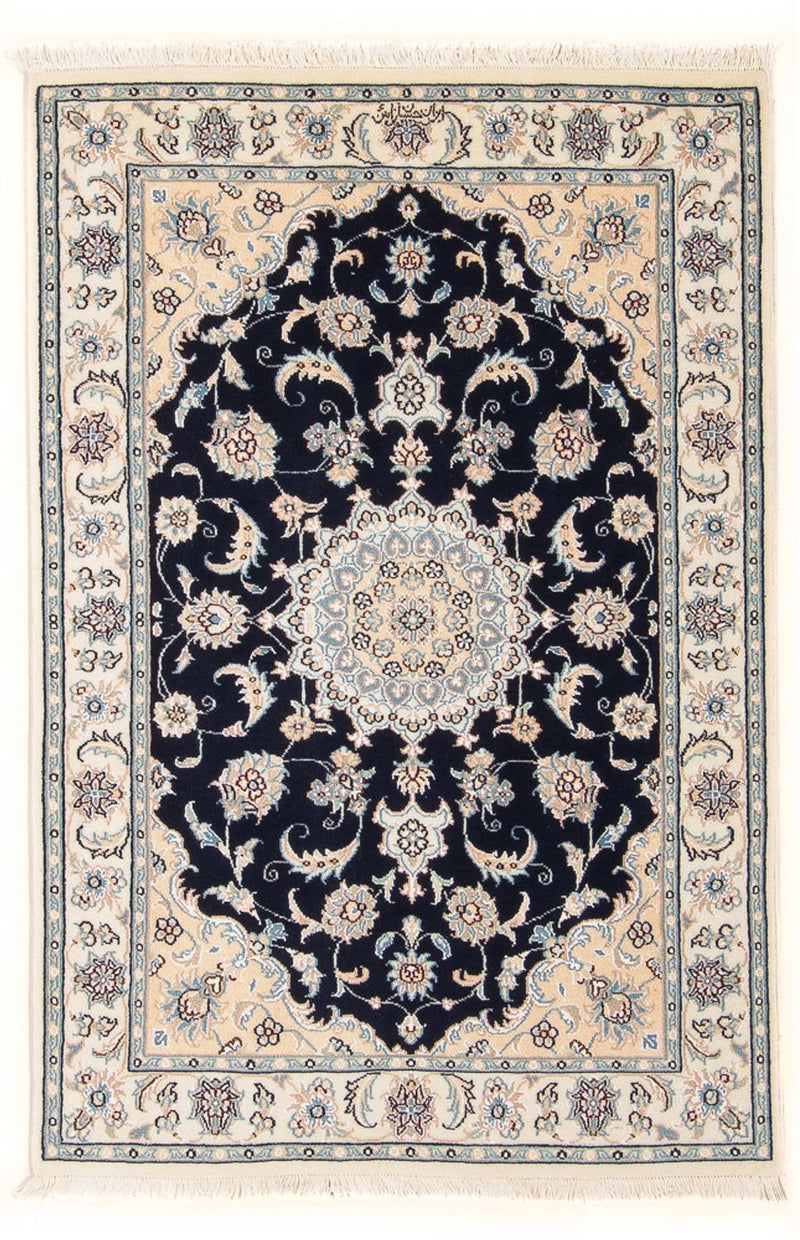 Perserteppich - Nain - Premium - 122 x 80 cm - dunkelblau