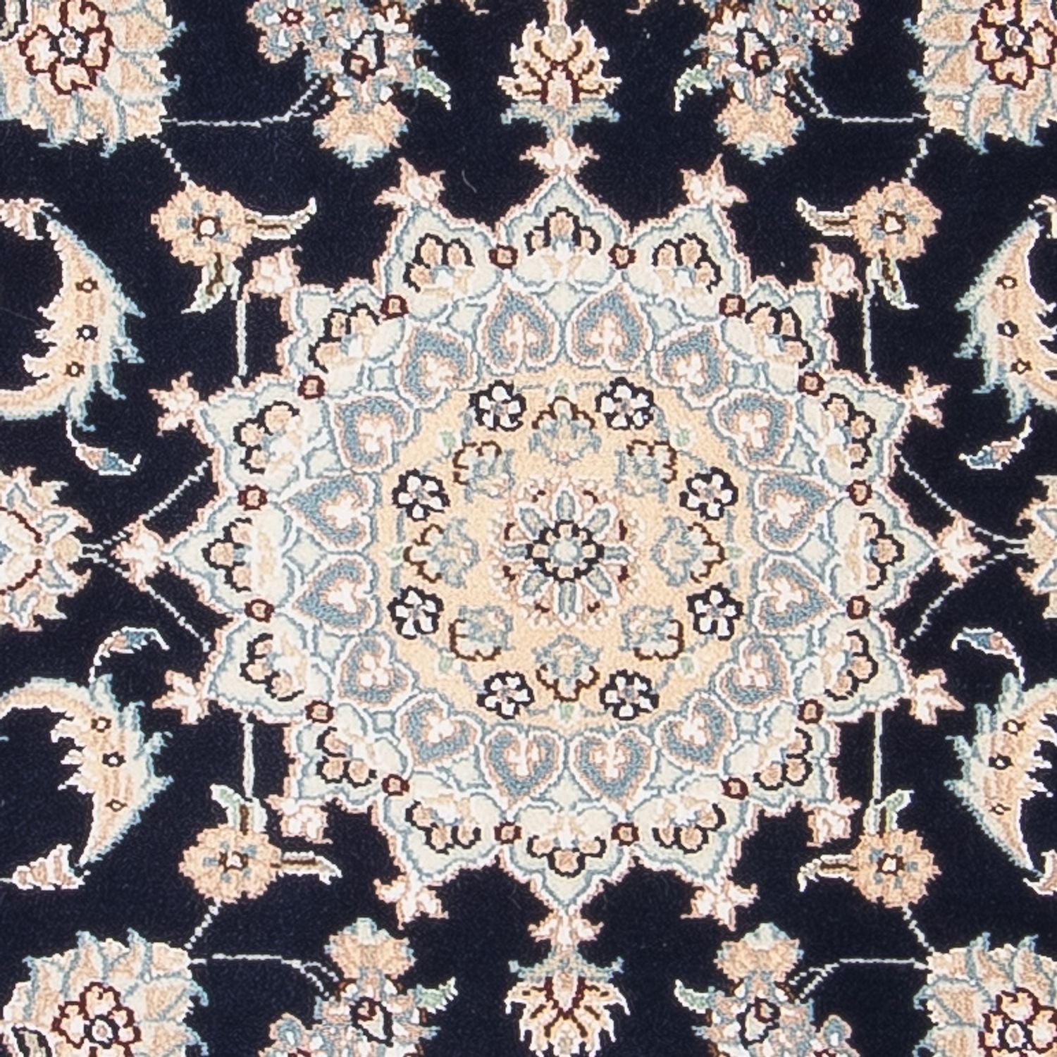 Perserteppich - Nain - Premium - 122 x 80 cm - dunkelblau