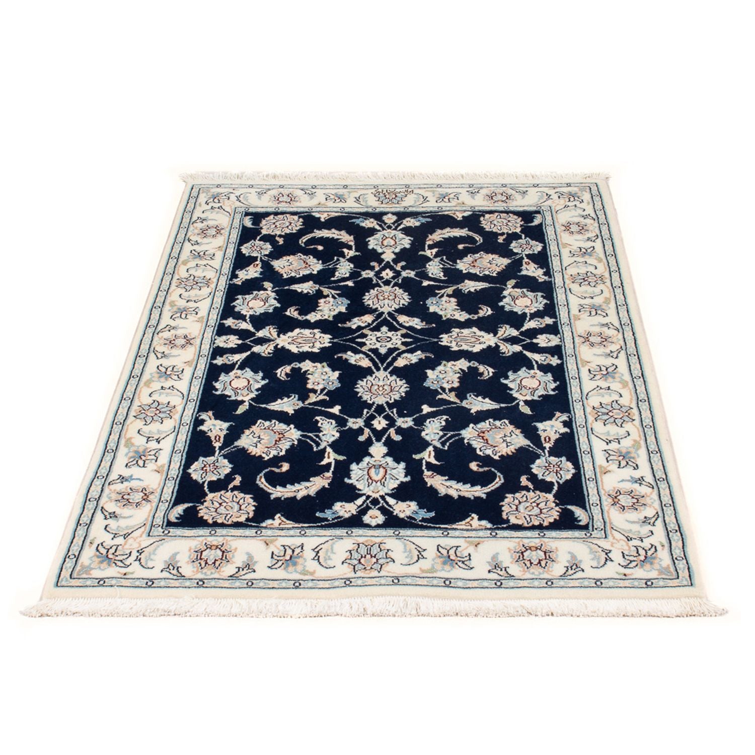 Perserteppich - Nain - Premium - 118 x 78 cm - dunkelblau