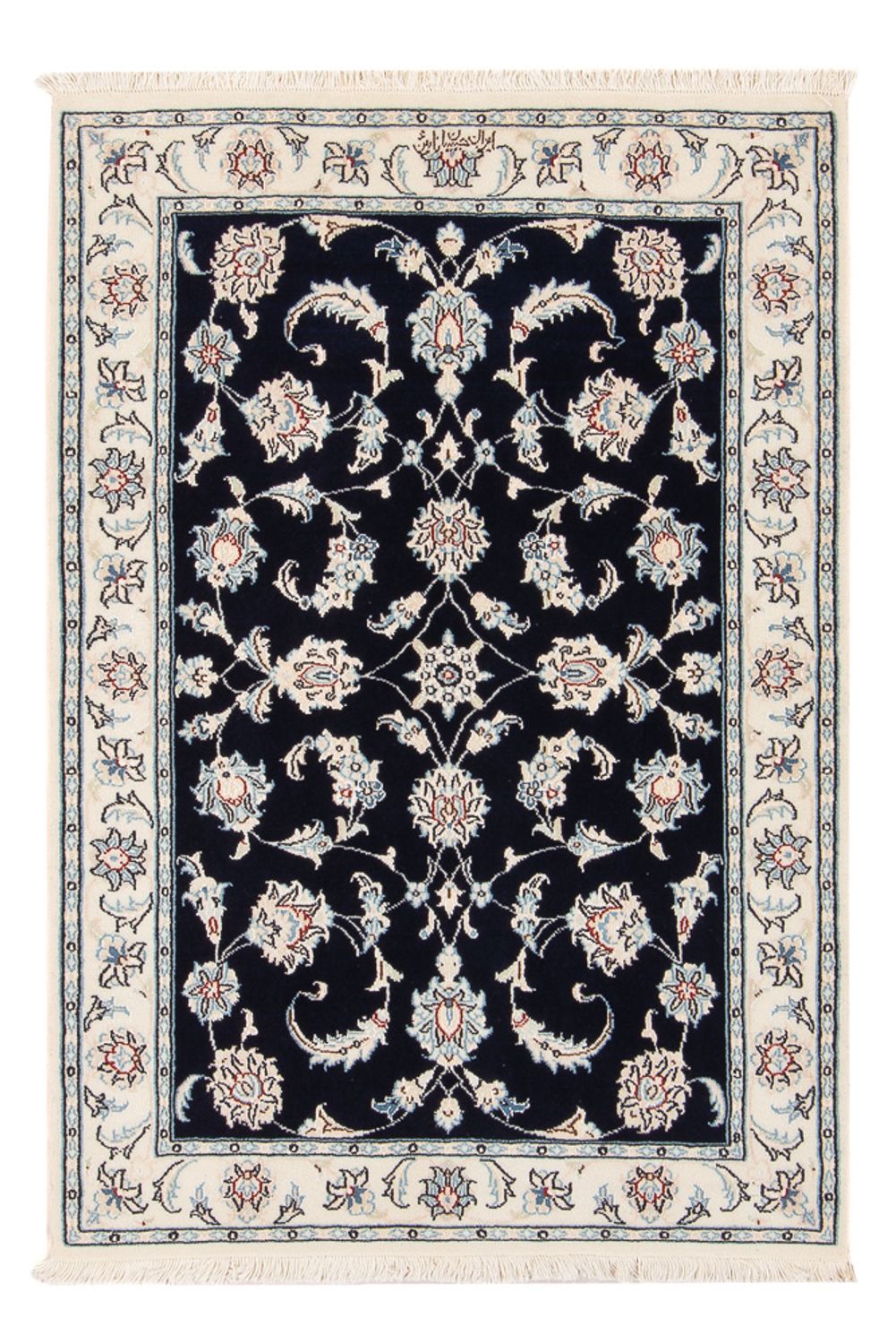 Perserteppich - Nain - Premium - 120 x 80 cm - dunkelblau