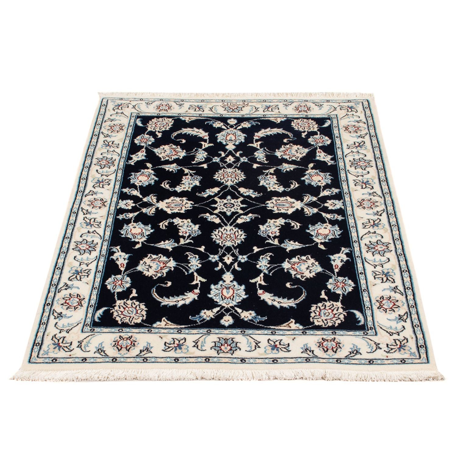 Perserteppich - Nain - Premium - 120 x 80 cm - dunkelblau