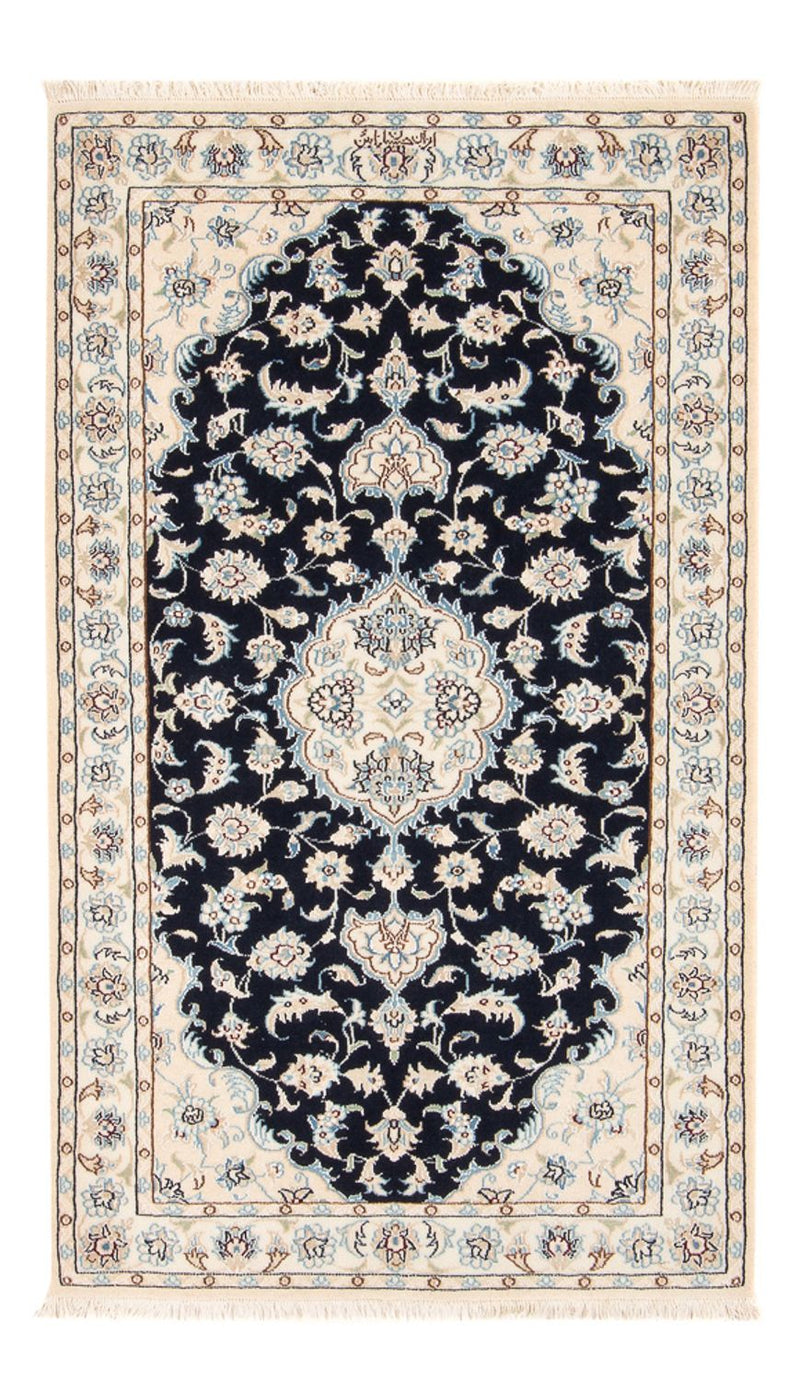 Perserteppich - Nain - Premium - 138 x 82 cm - dunkelblau