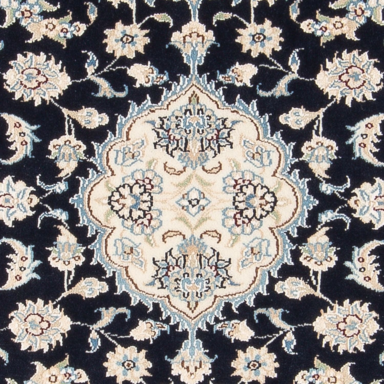 Perserteppich - Nain - Premium - 138 x 82 cm - dunkelblau