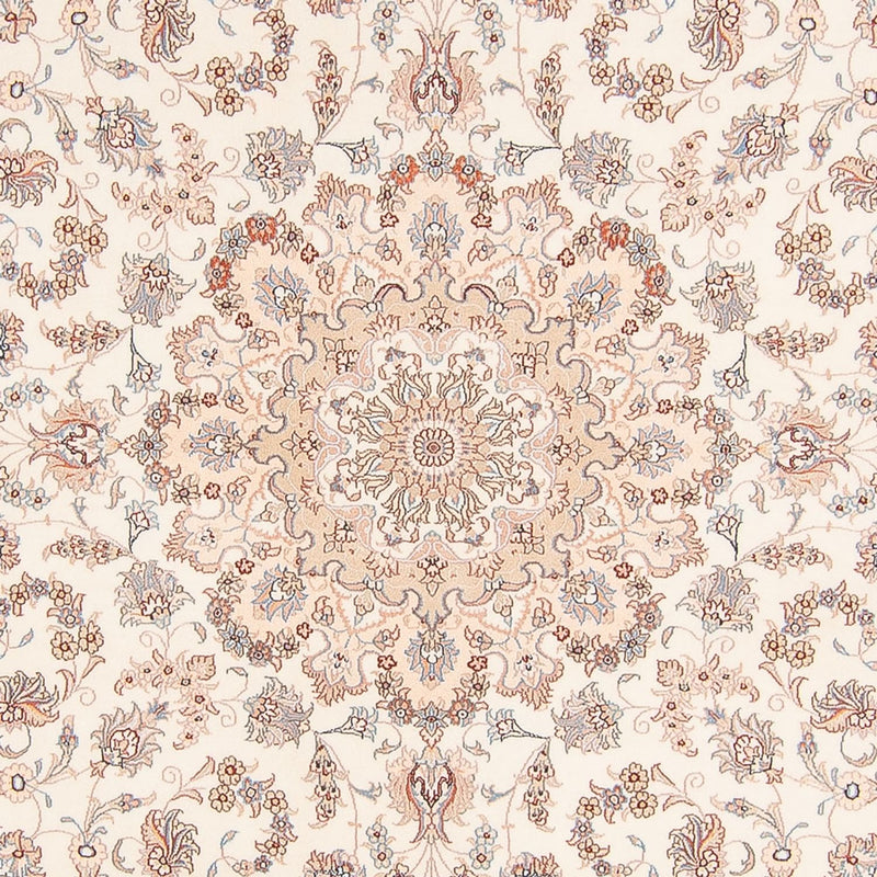 Perserteppich - Täbriz - Royal rund  - 248 x 248 cm - creme