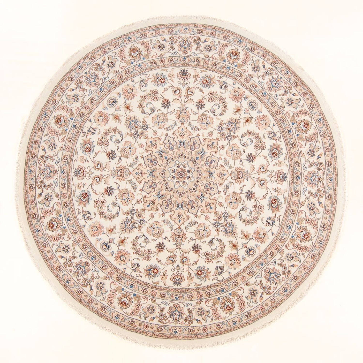 Perserteppich - Täbriz - Royal rund  - 199 x 197 cm - creme