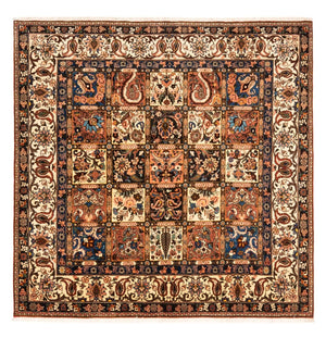Perserteppich - Nomadic quadratisch  - 207 x 199 cm - dunkelbeige