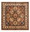 Perserteppich - Nomadic quadratisch  - 207 x 199 cm - dunkelbeige