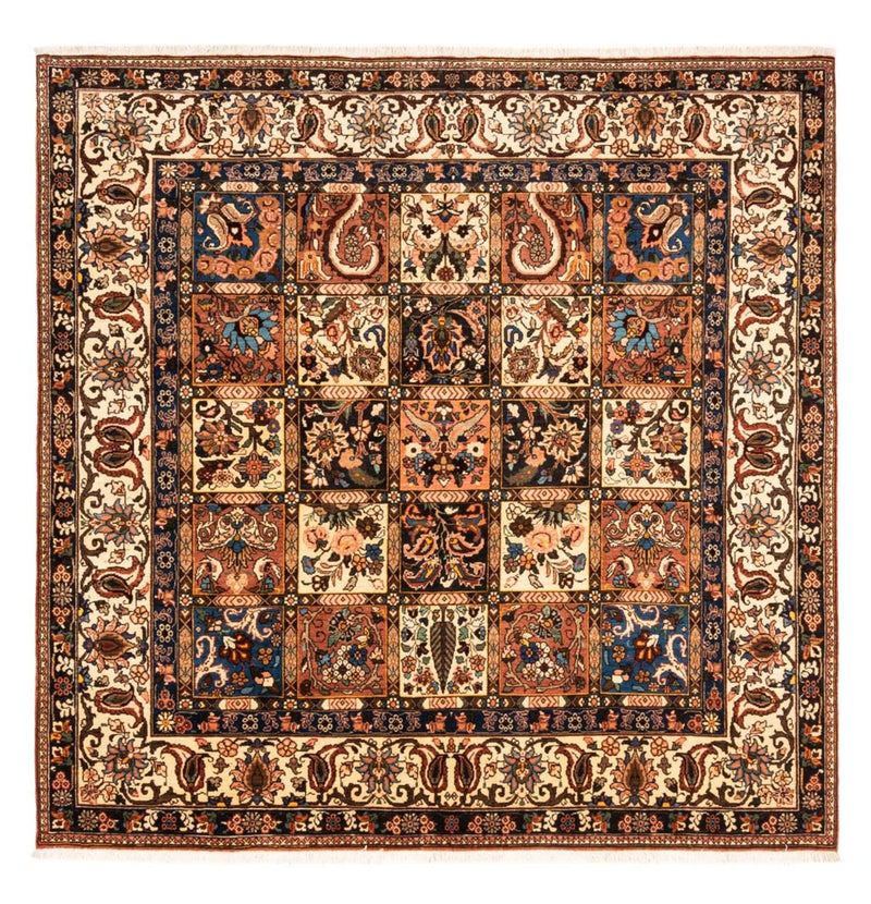 Perserteppich - Nomadic quadratisch  - 207 x 199 cm - dunkelbeige