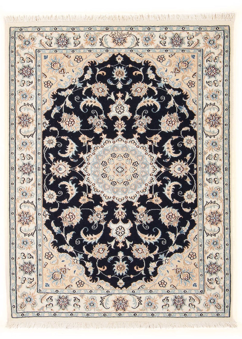 Perserteppich - Nain - Premium - 132 x 74 cm - dunkelblau