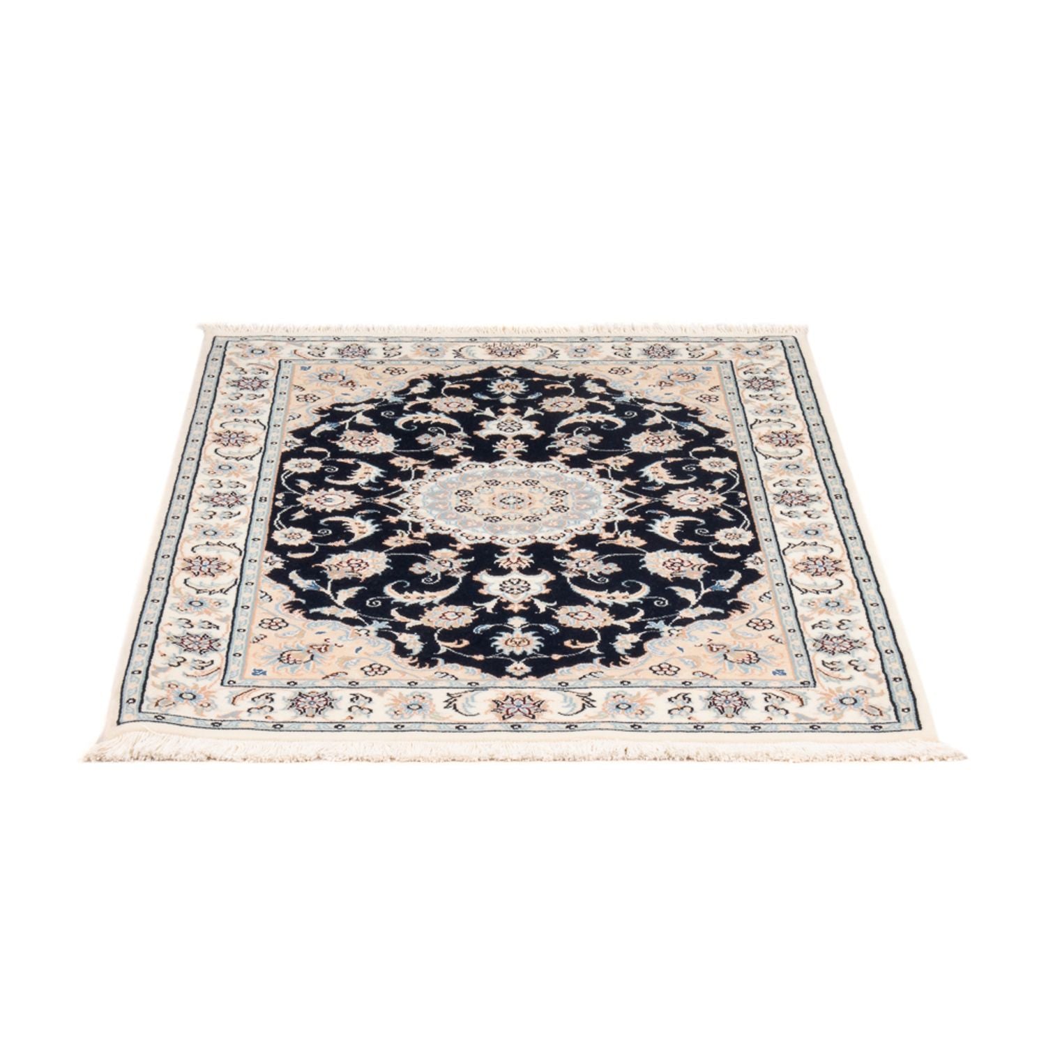 Perserteppich - Nain - Premium - 132 x 74 cm - dunkelblau