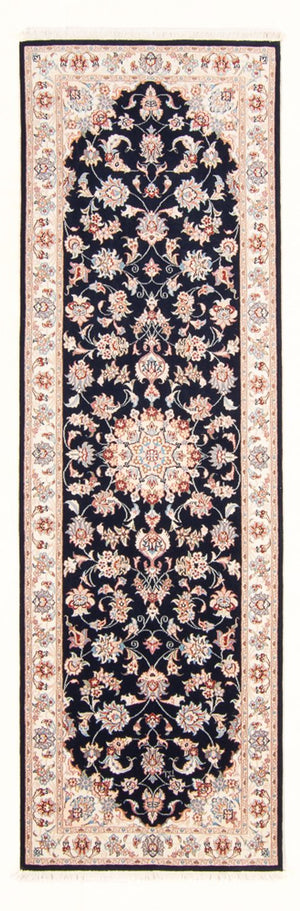 Läufer Perser - Täbriz - Royal - 251 x 80 cm - dunkelblau