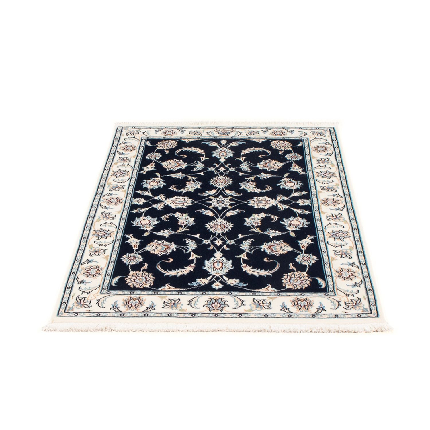 Perserteppich - Nain - Premium - 118 x 80 cm - dunkelblau