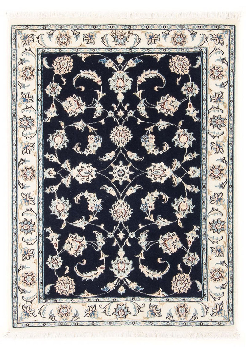 Perserteppich - Nain - Premium - 115 x 80 cm - dunkelblau