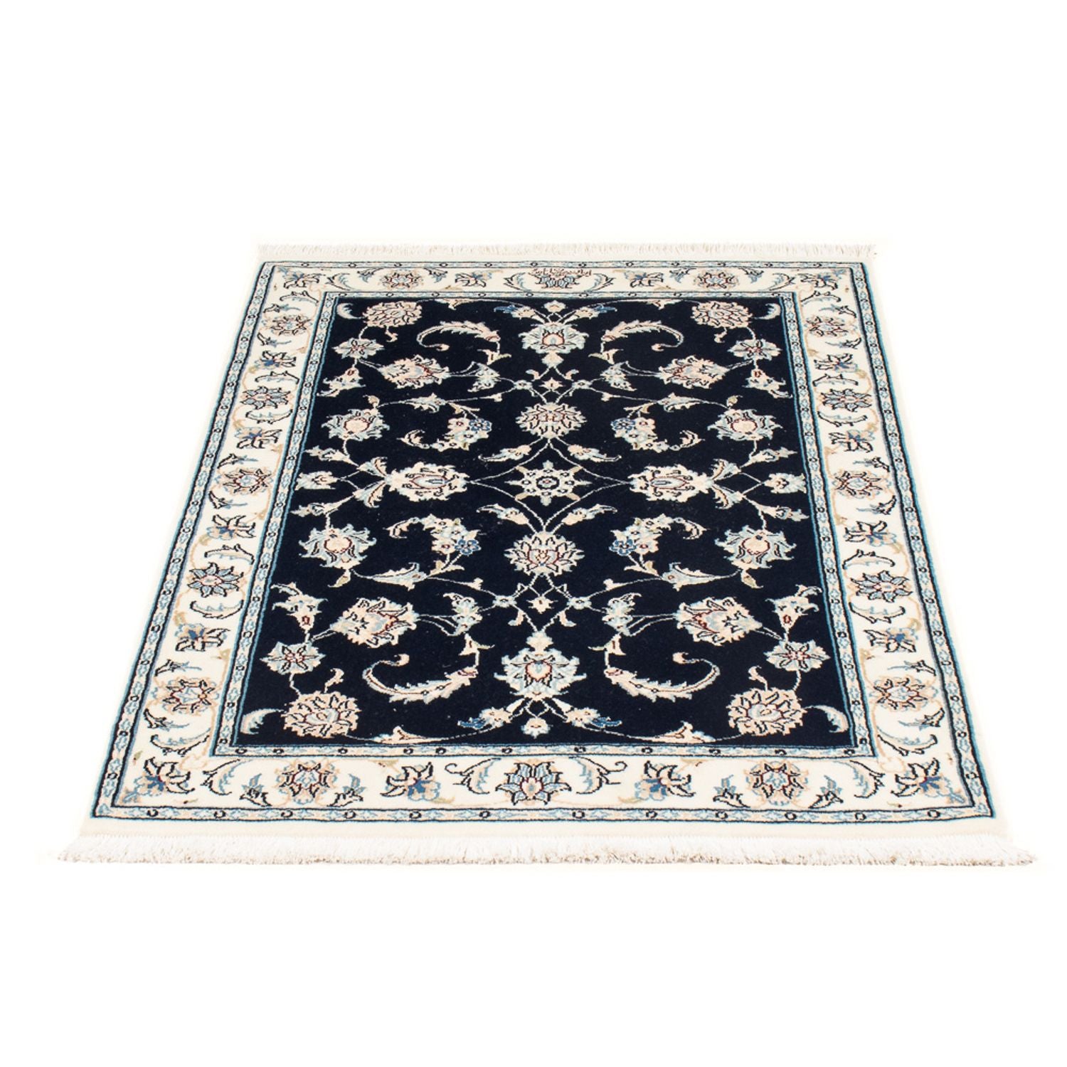 Perserteppich - Nain - Premium - 115 x 80 cm - dunkelblau