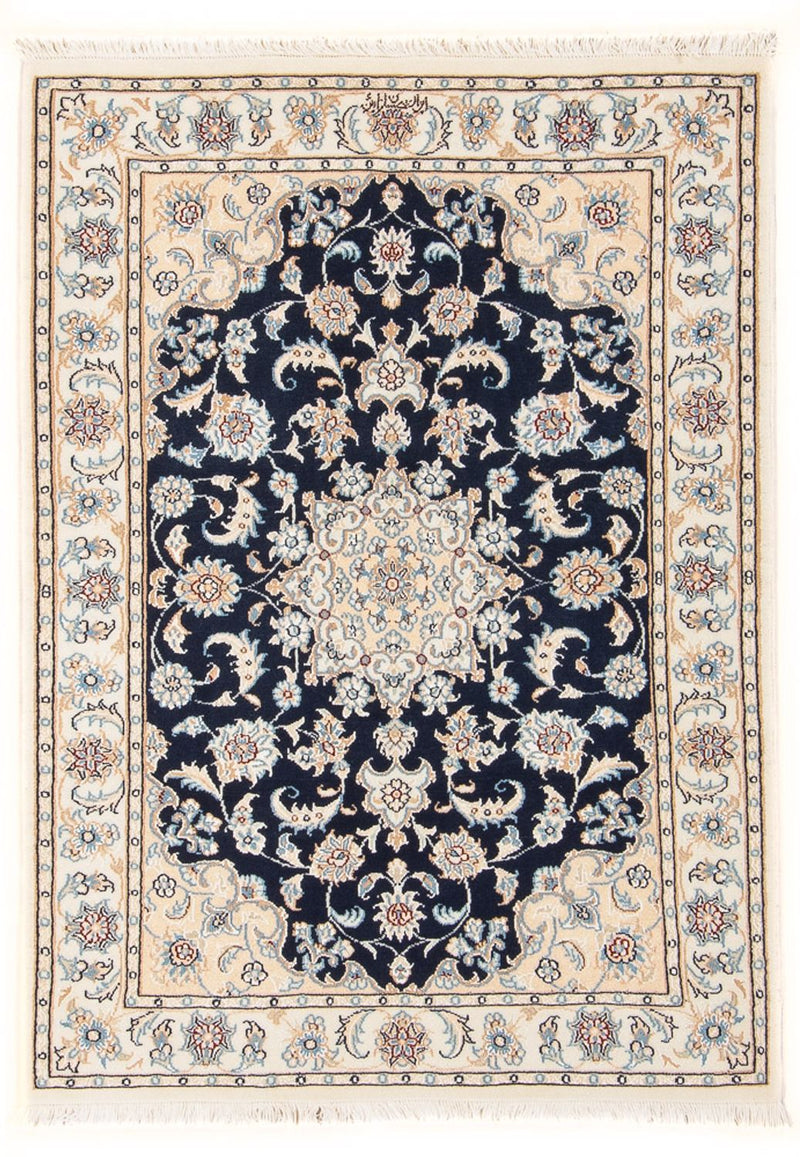 Perserteppich - Nain - Premium - 120 x 80 cm - dunkelblau