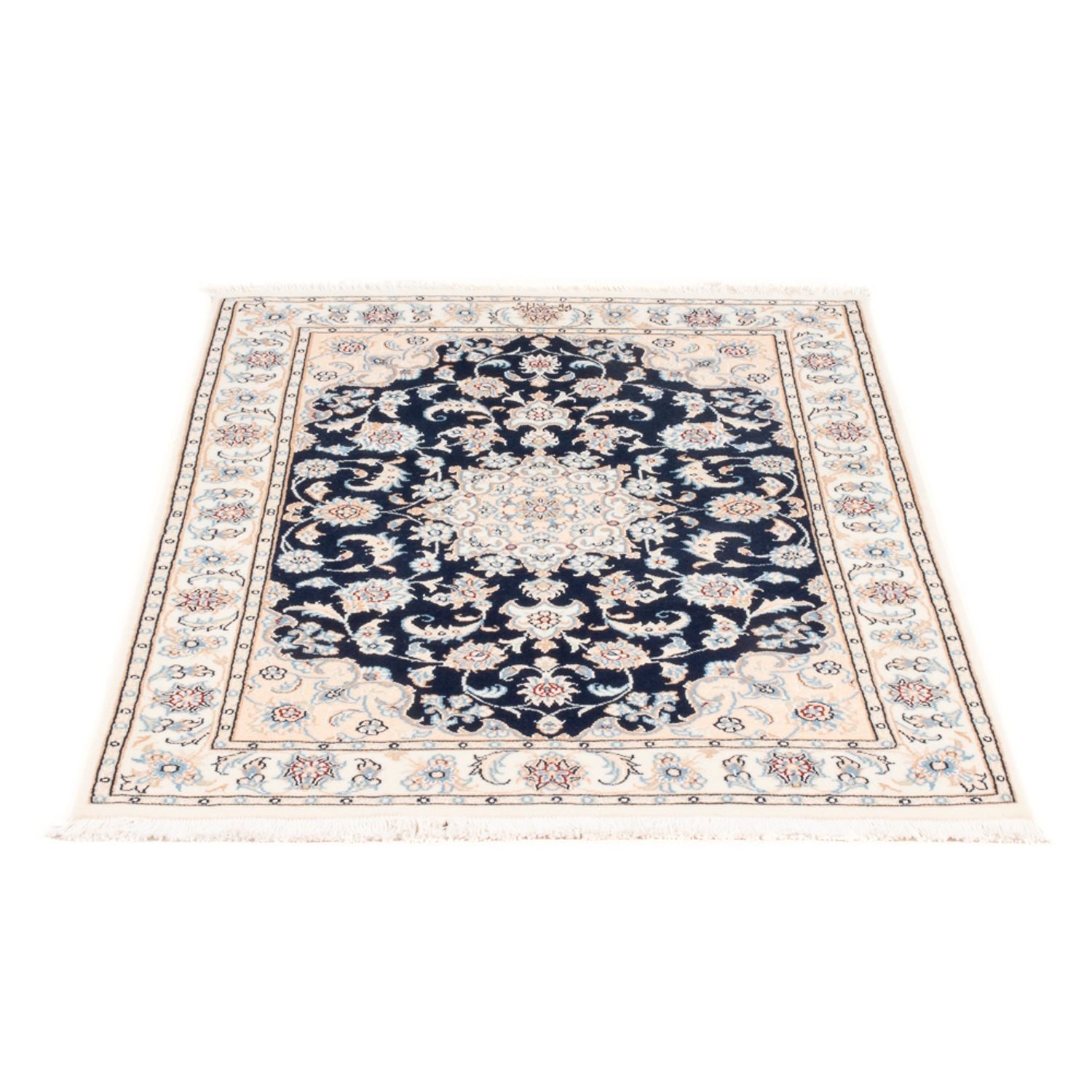 Perserteppich - Nain - Premium - 120 x 80 cm - dunkelblau