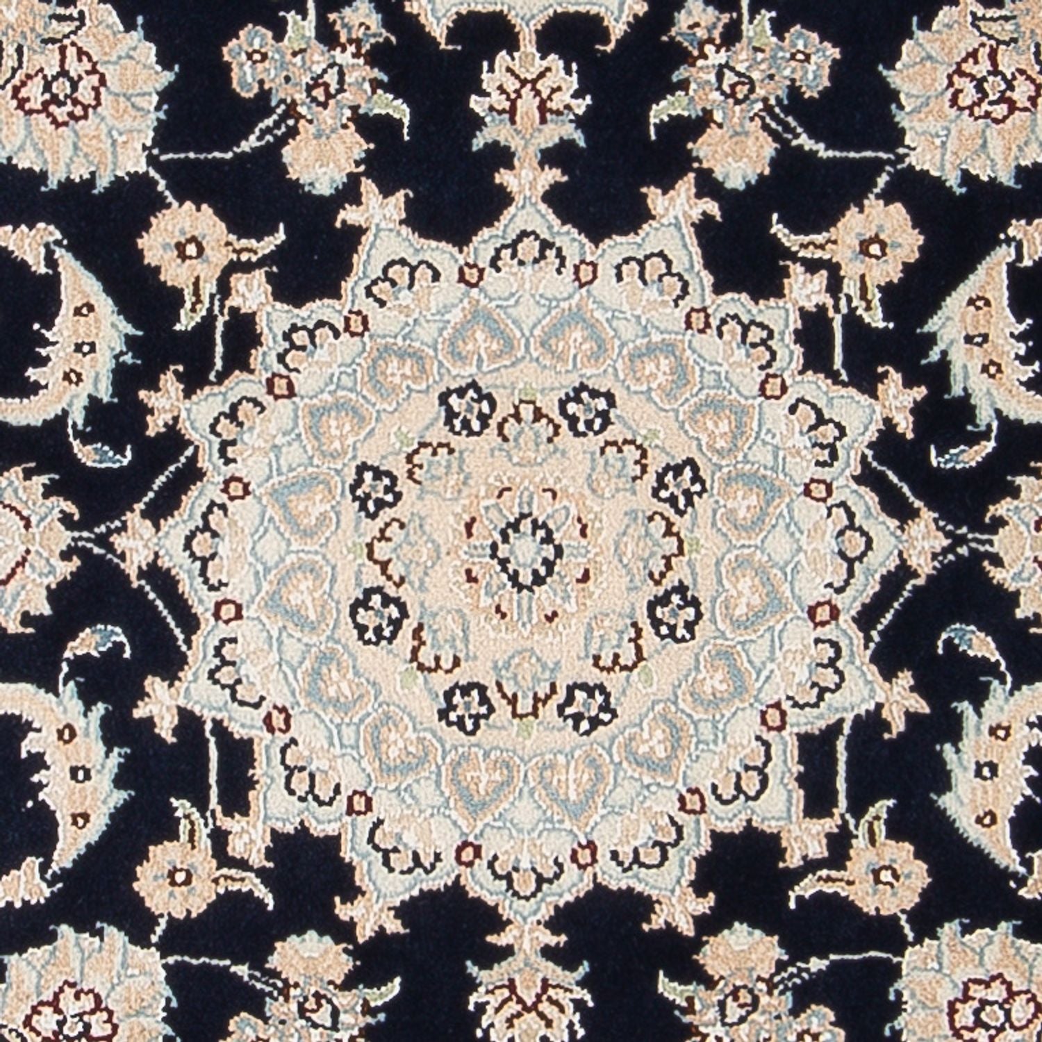 Perserteppich - Nain - Premium - 118 x 81 cm - dunkelblau