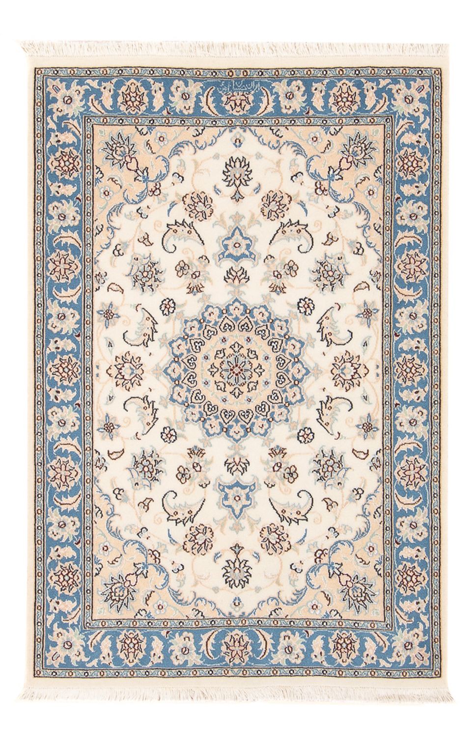 Perserteppich - Nain - Premium - 122 x 82 cm - creme