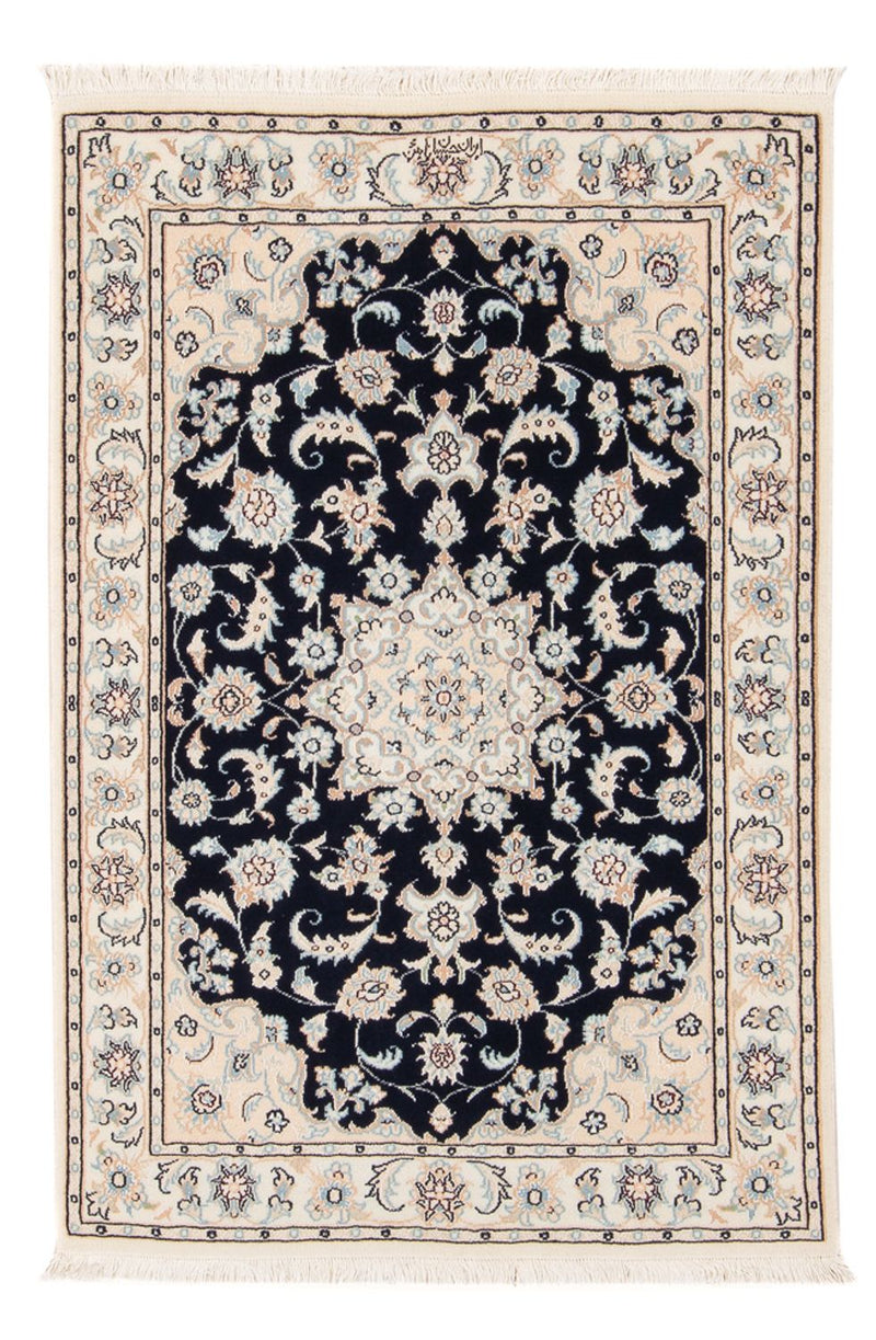 Perserteppich - Nain - Premium - 120 x 80 cm - dunkelblau