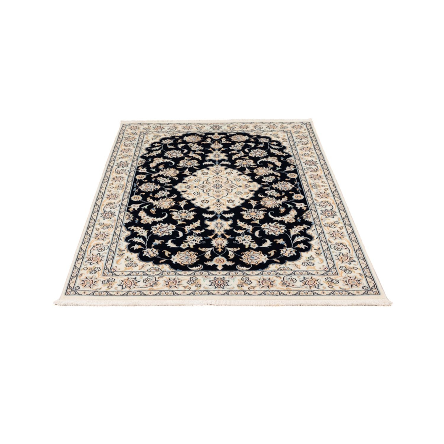 Perserteppich - Nain - Premium - 158 x 109 cm - dunkelblau